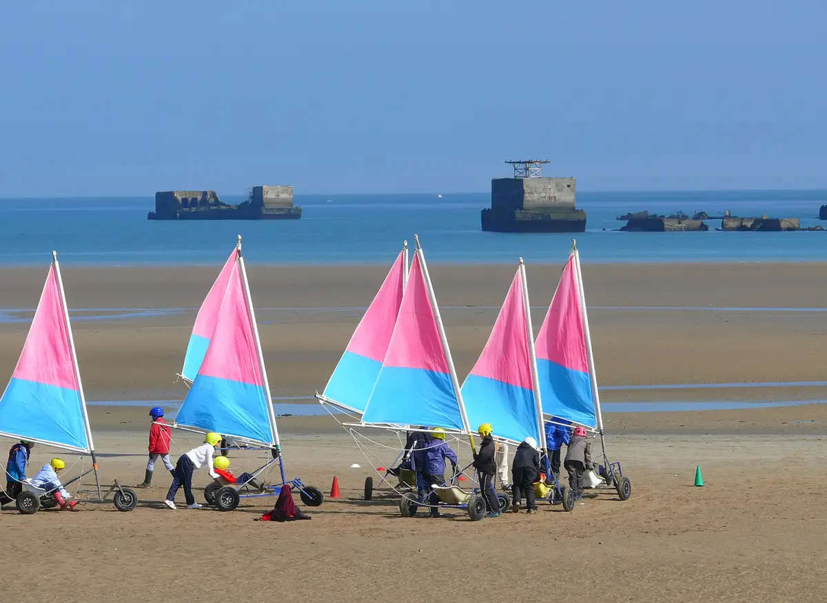Championnat d'Europe de char à voile à Asnelles