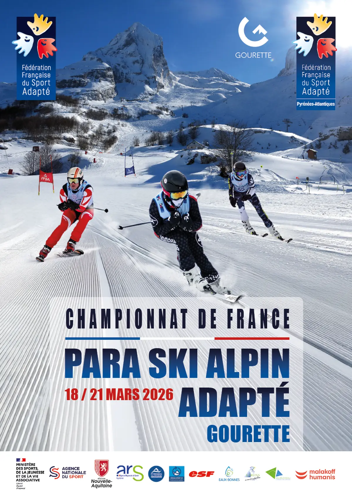 Championnat de France Para ski alpin adapté Gourette