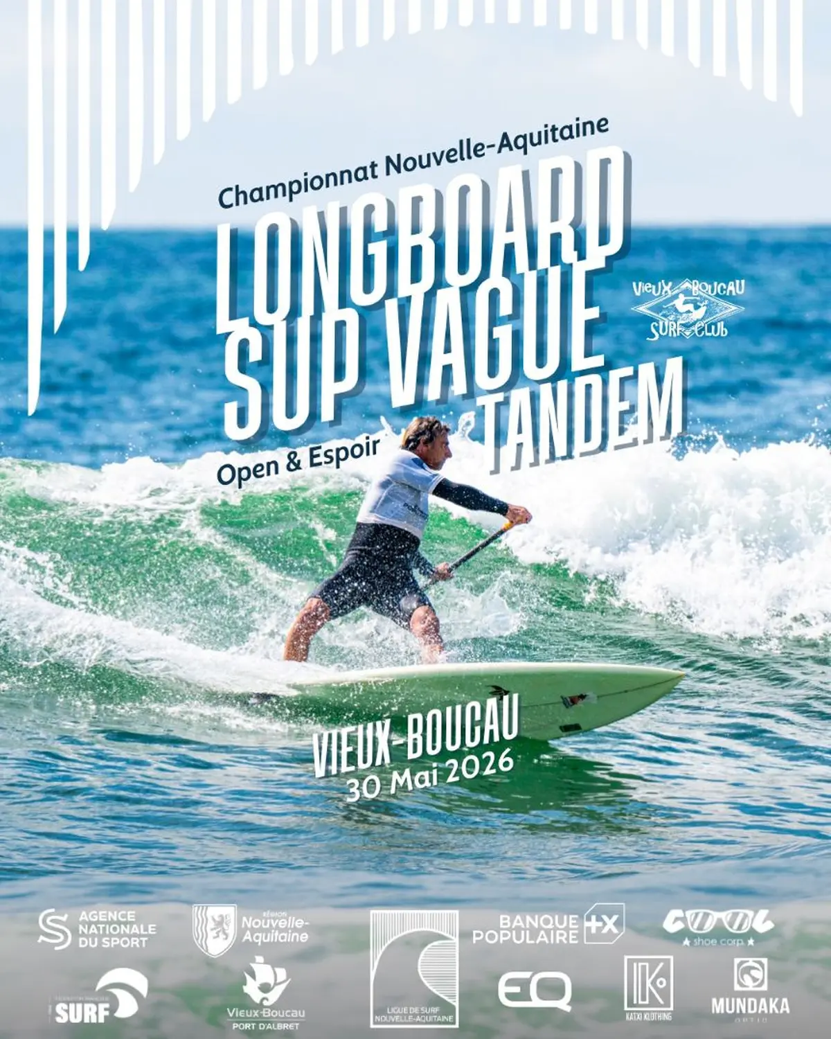 Championnat Nouvelle Aquitaine de Longboard, Sup vague et Tandem