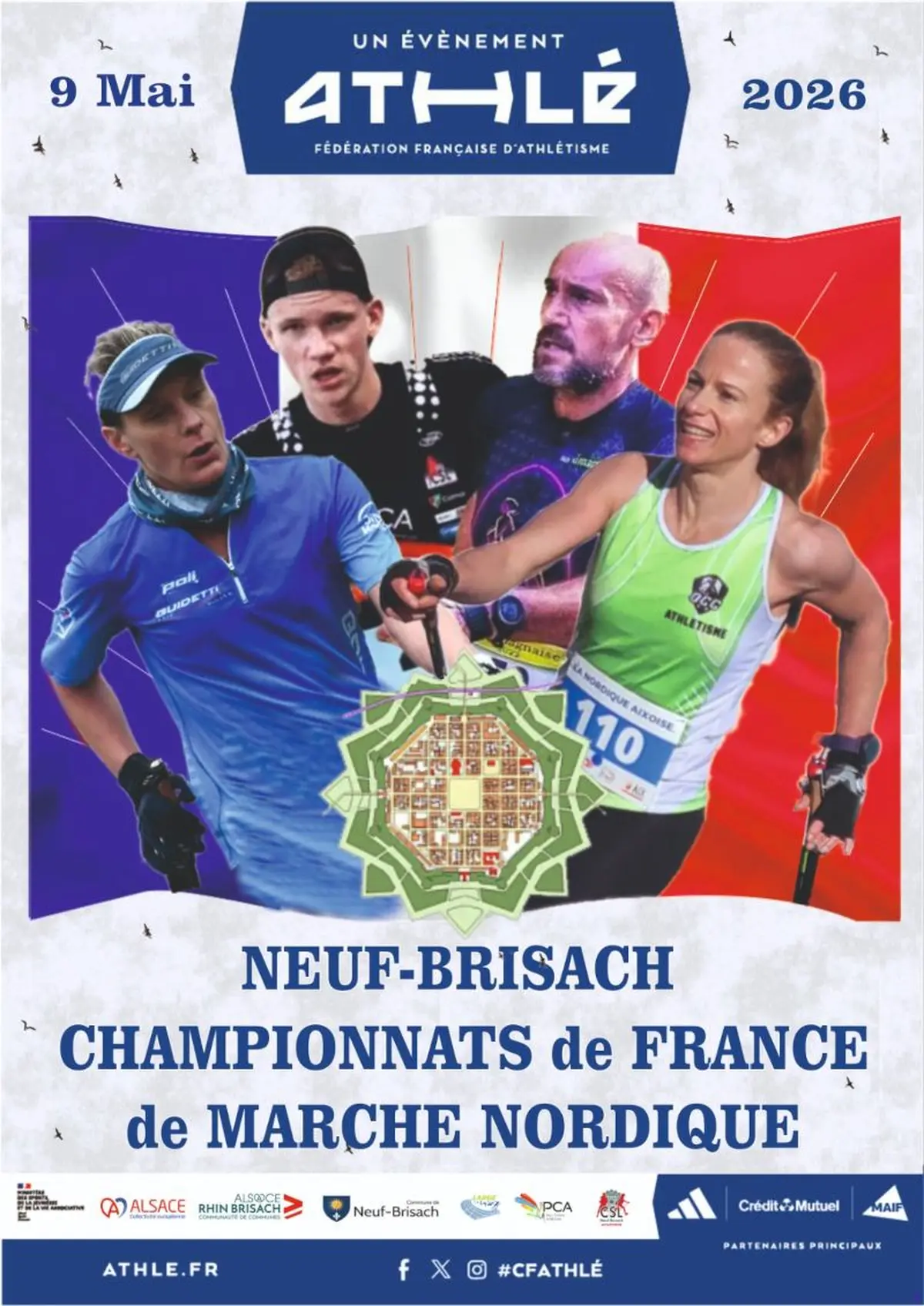 Championnats de France de Marche Nordique à Neuf-Brisach