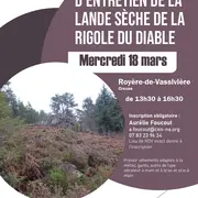 Chantier d'entretien d'une lande sèche