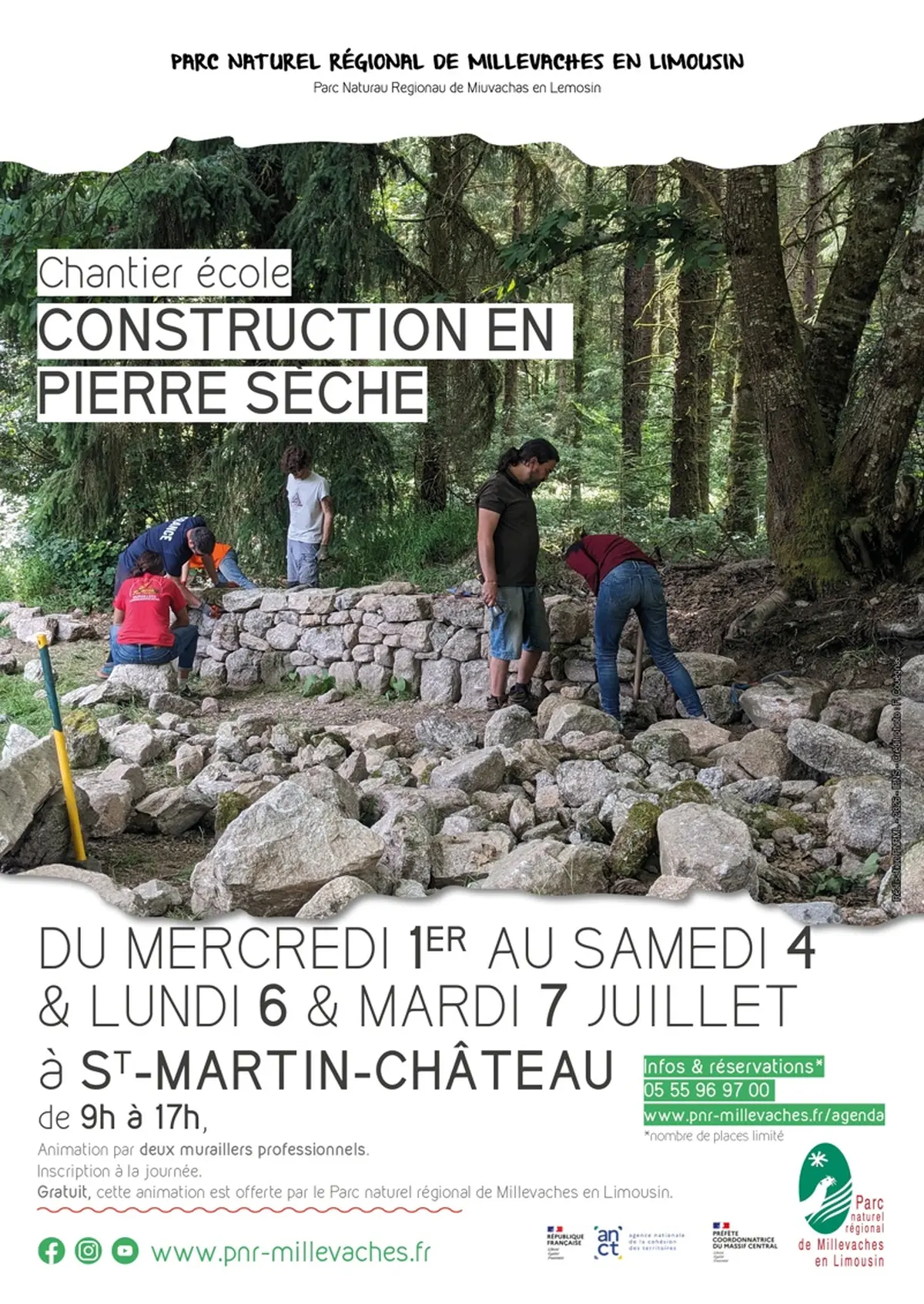 Chantier école de construction en pierre sèche
