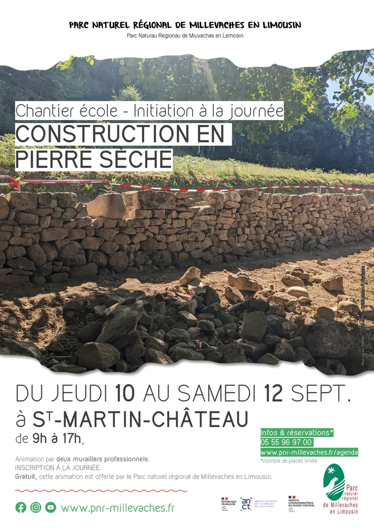 Chantier école de construction en pierre sèche - Initiation à la journée