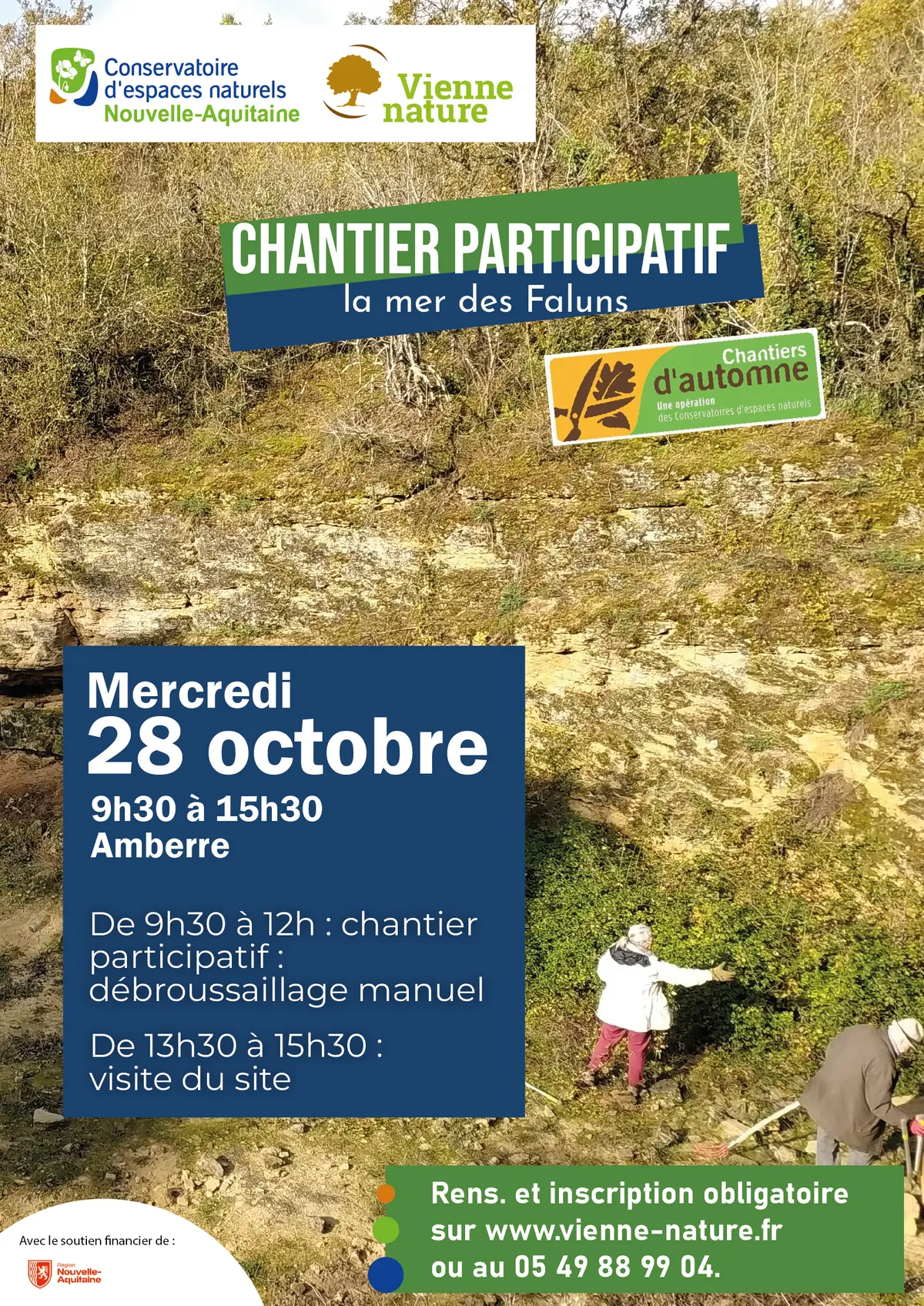 Chantier participatif et visite du site des Faluns d'Amberre