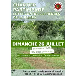 Chantier participatif : lutte contre les herbes de la pampa