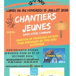 Chantiers jeunes - Dornecy : Création de panneaux en bois