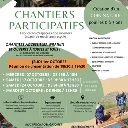 Chantiers participatifs - Fabrication coin nature