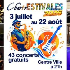 ChartrEstivales 2026 : Yvan l’aventurier ; Canzonieri ; Atou’trèfle ; Concert violon et orgue ; Un P’tit Gars du Coin ; The Eltontribute