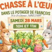 Chasse à l'œuf dans le potager de François