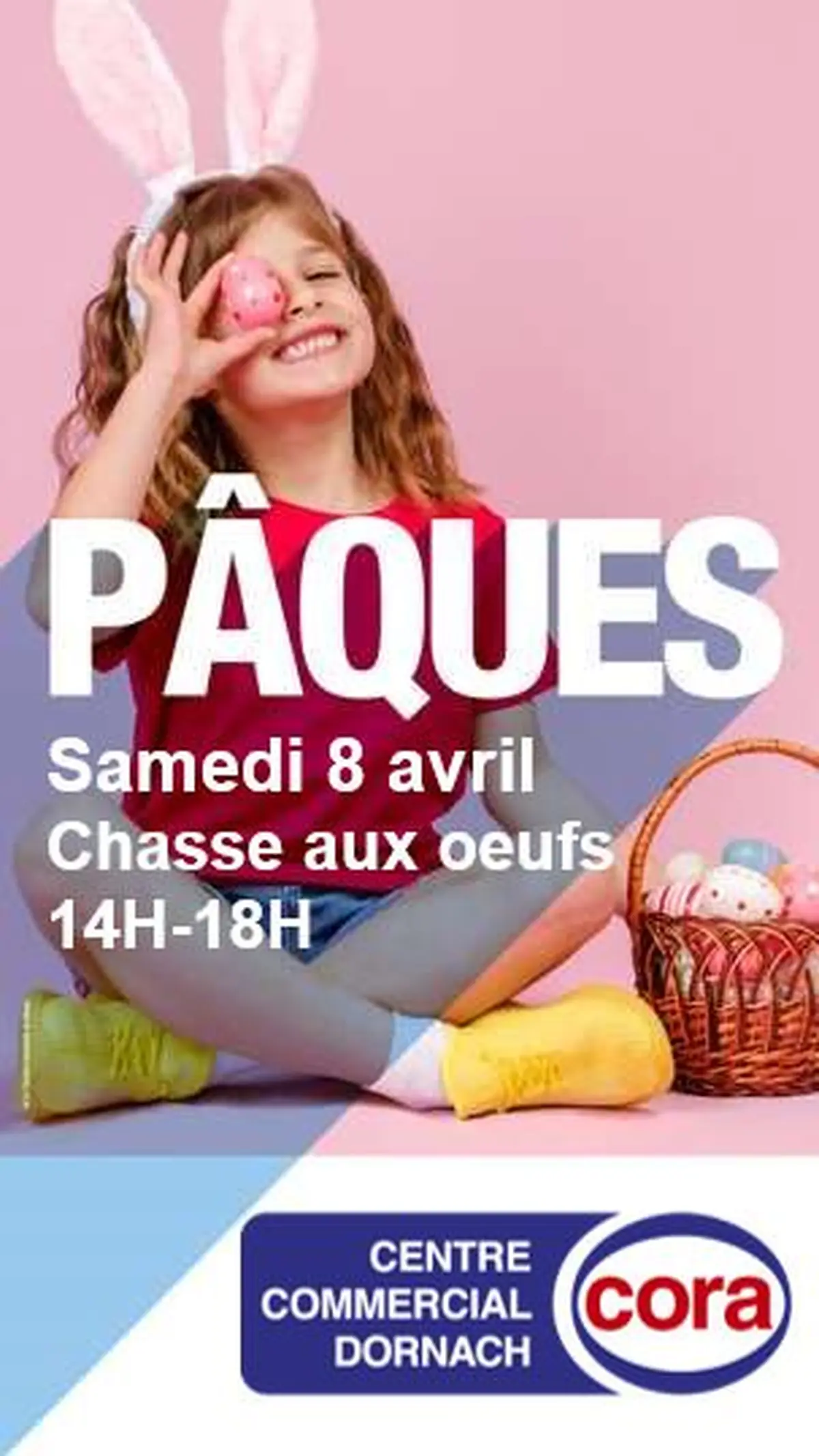 Chasse aux œufs dans la galerie du centre commercial Cora Dornach !