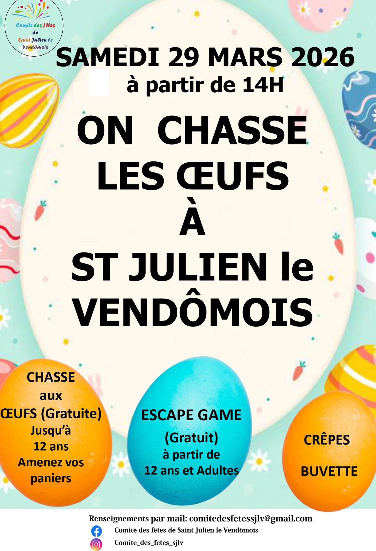 Chasse aux oeufs à  Saint-Julien-Le-Vendomois
