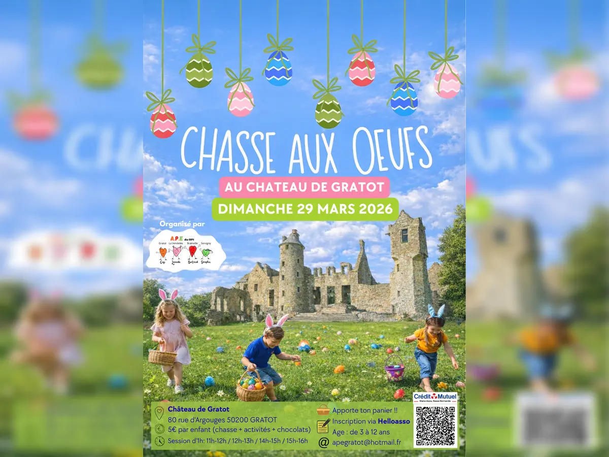 Chasse aux oeufs au Château de Gratot