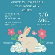 Chasse aux oeufs dans le parc du château de Villesavin