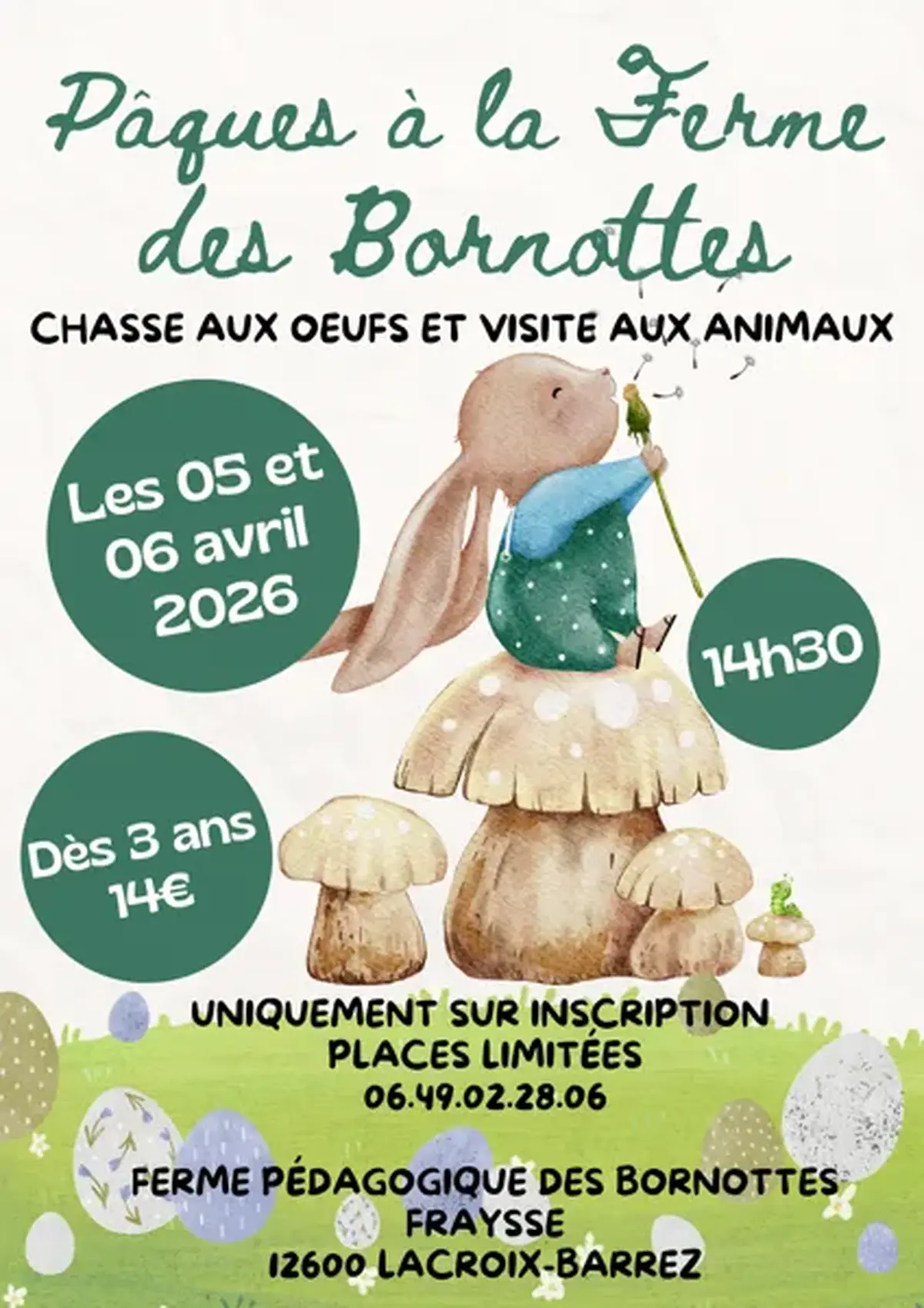 Chasse aux œufs à la Ferme pédagogique des Bornottes