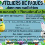 Chasse aux œufs de Pâques cueillette de Saint-Hilaire-des-Loges