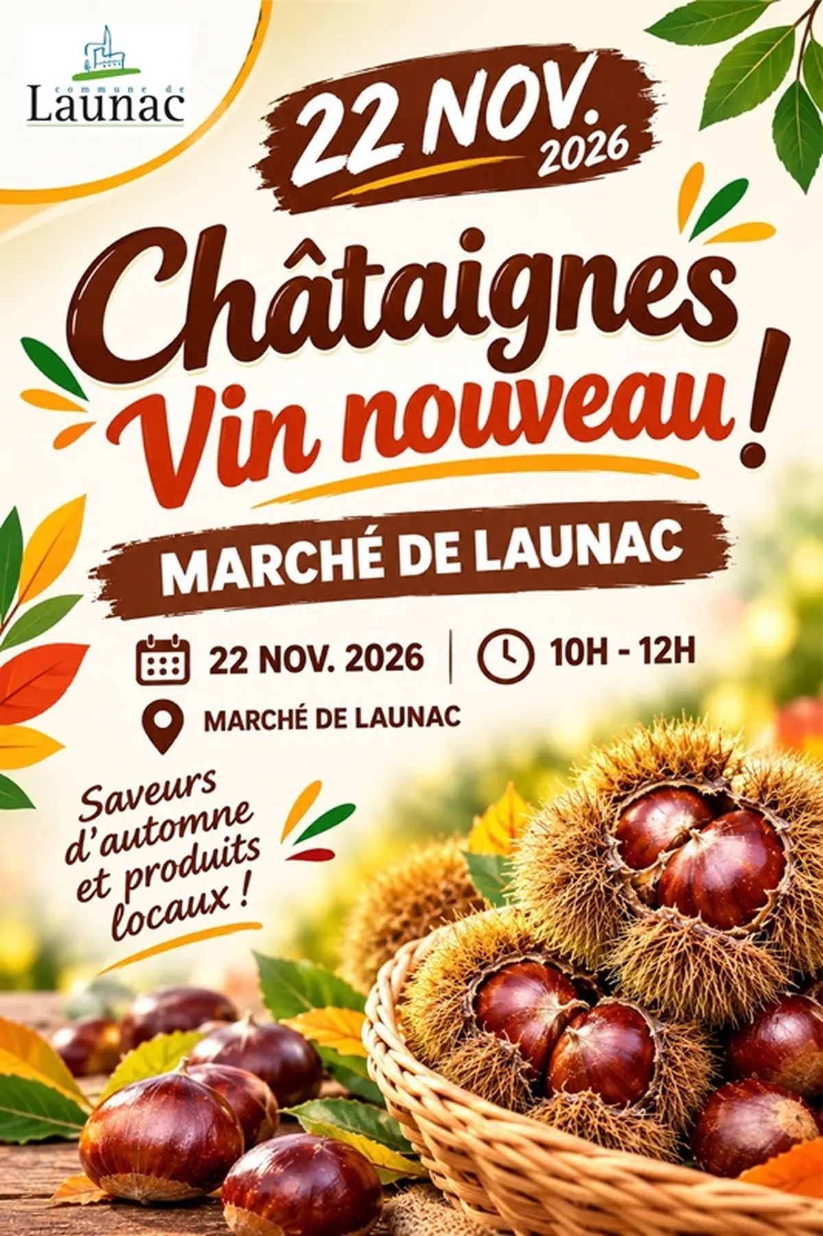 Châtaignes & Vin Nouveau Au Marché