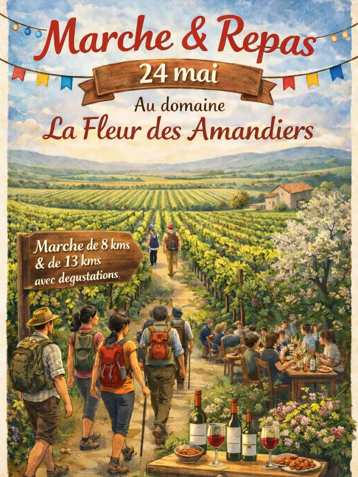 Château La Fleur Des Amandiers : Marche et repas