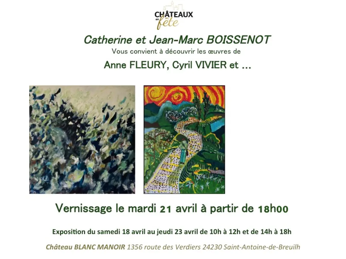 Châteaux en fête | Château Blanc Manoir Domaine des Verdiers - Exposition de peinture