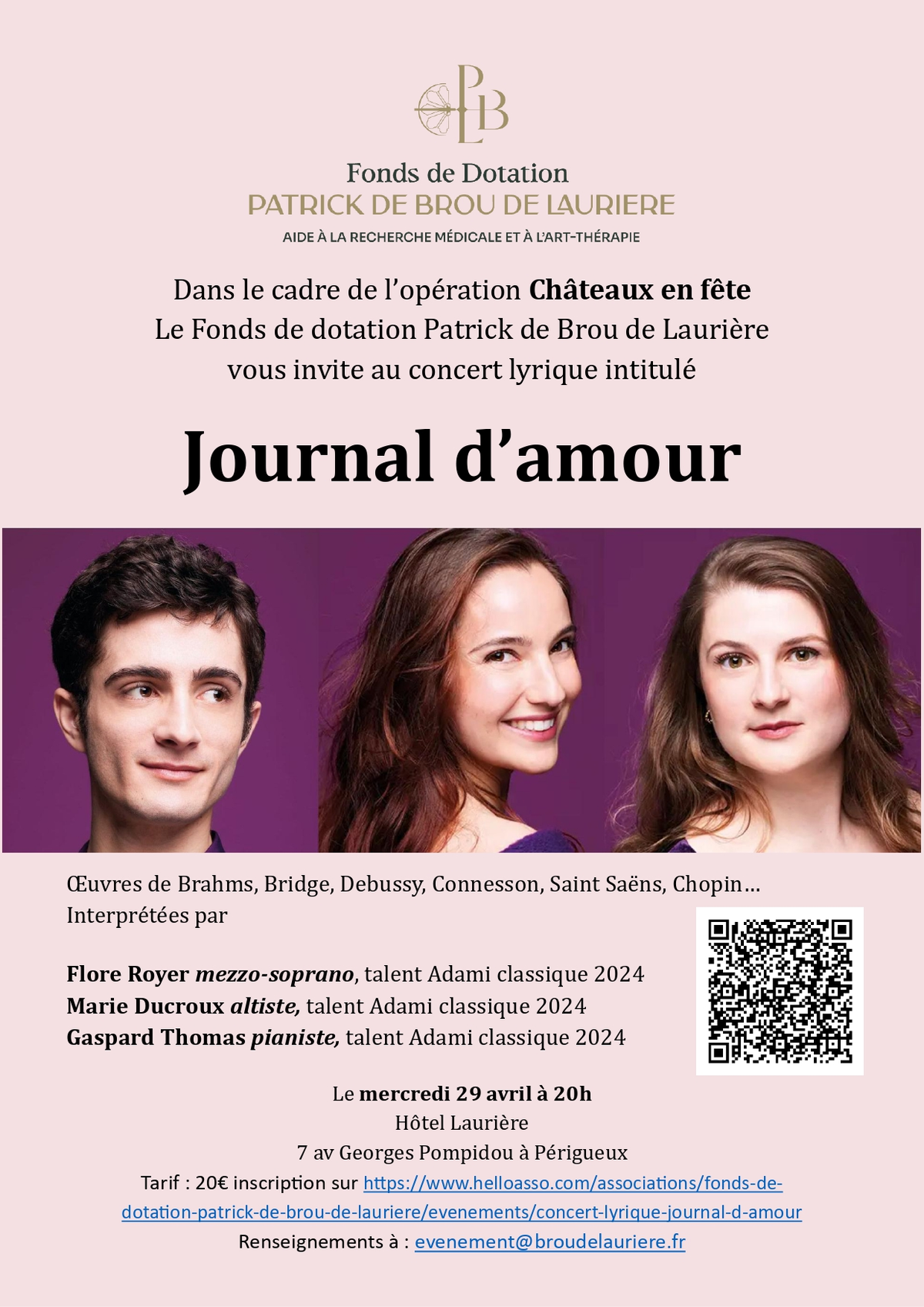Châteaux en fête - Concert lyrique Journal d’amour