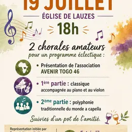 Chorales amateurs, en faveur de l'association Avenir Togo 46