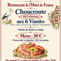 Choucroute au restaurant de l'hôtel de France