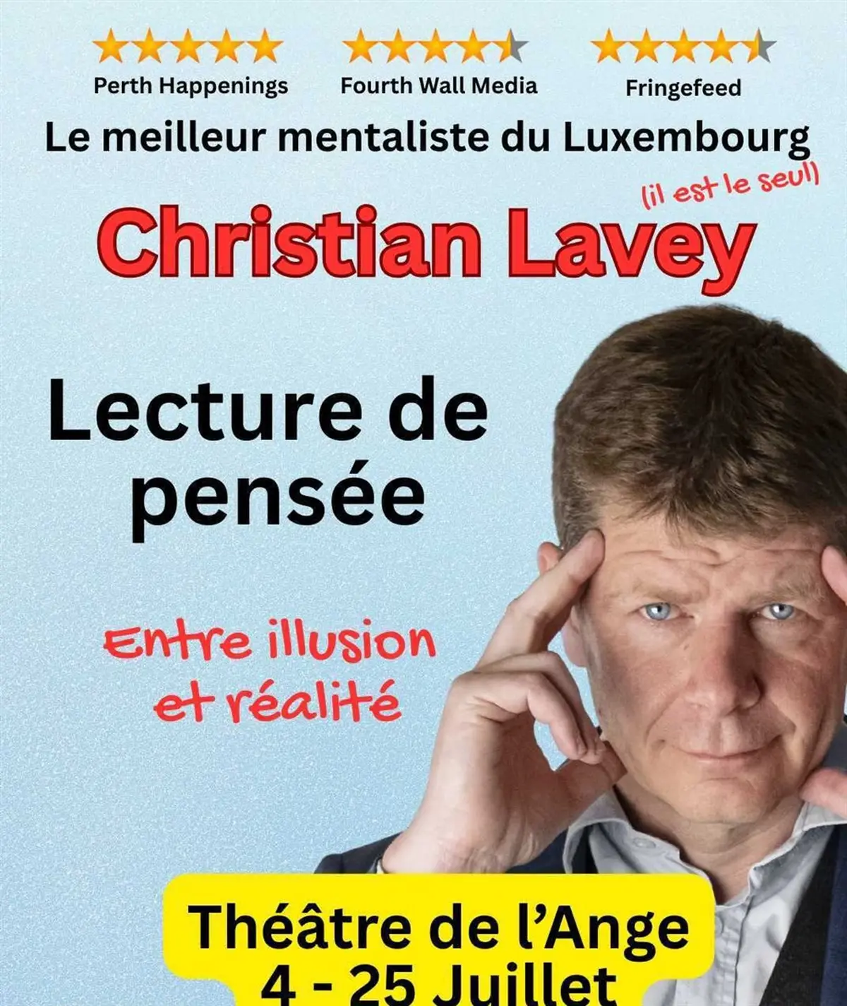 Christian Lavey dans Lecture de pensées : Entre illusion et réalité