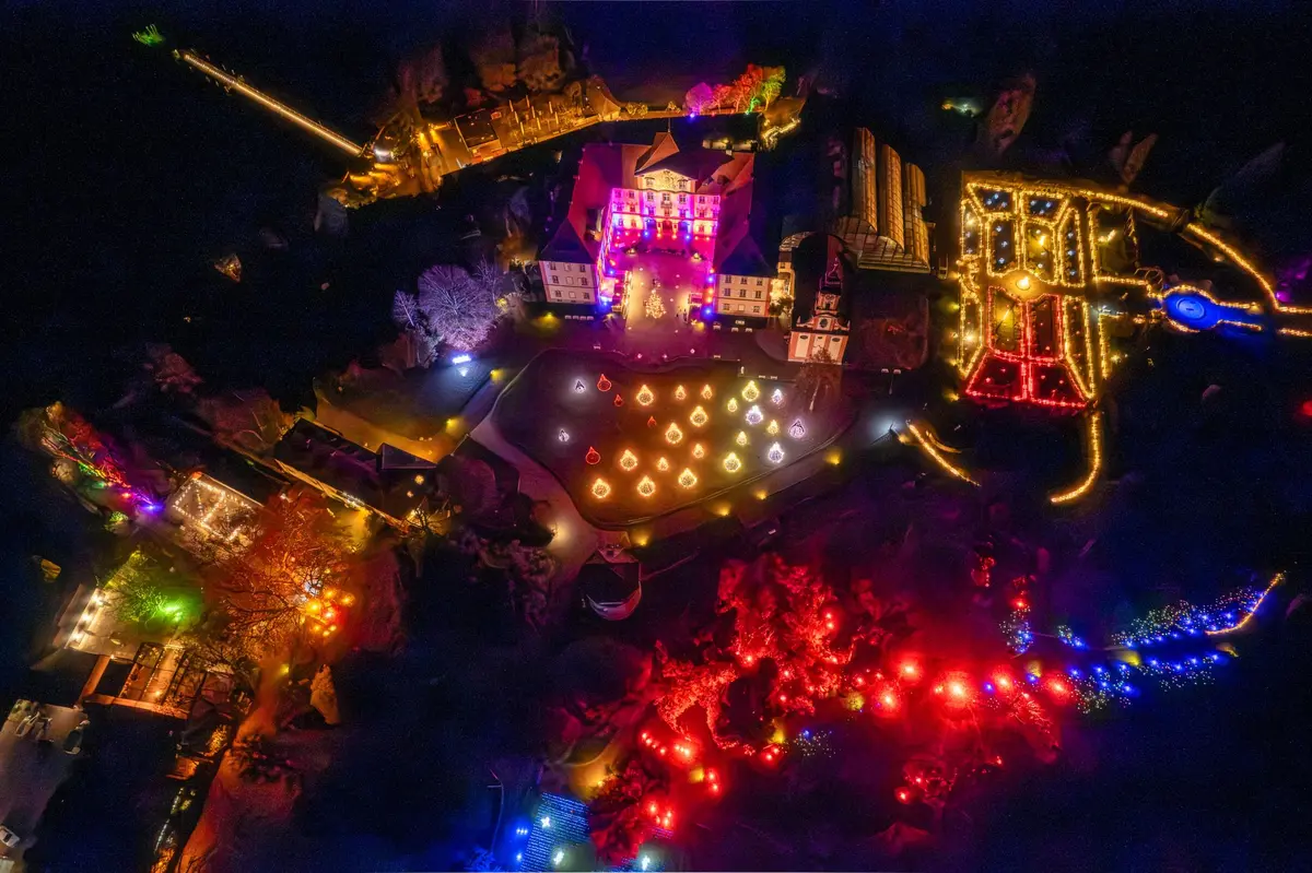 Le Christmas Garden, vu d'en haut