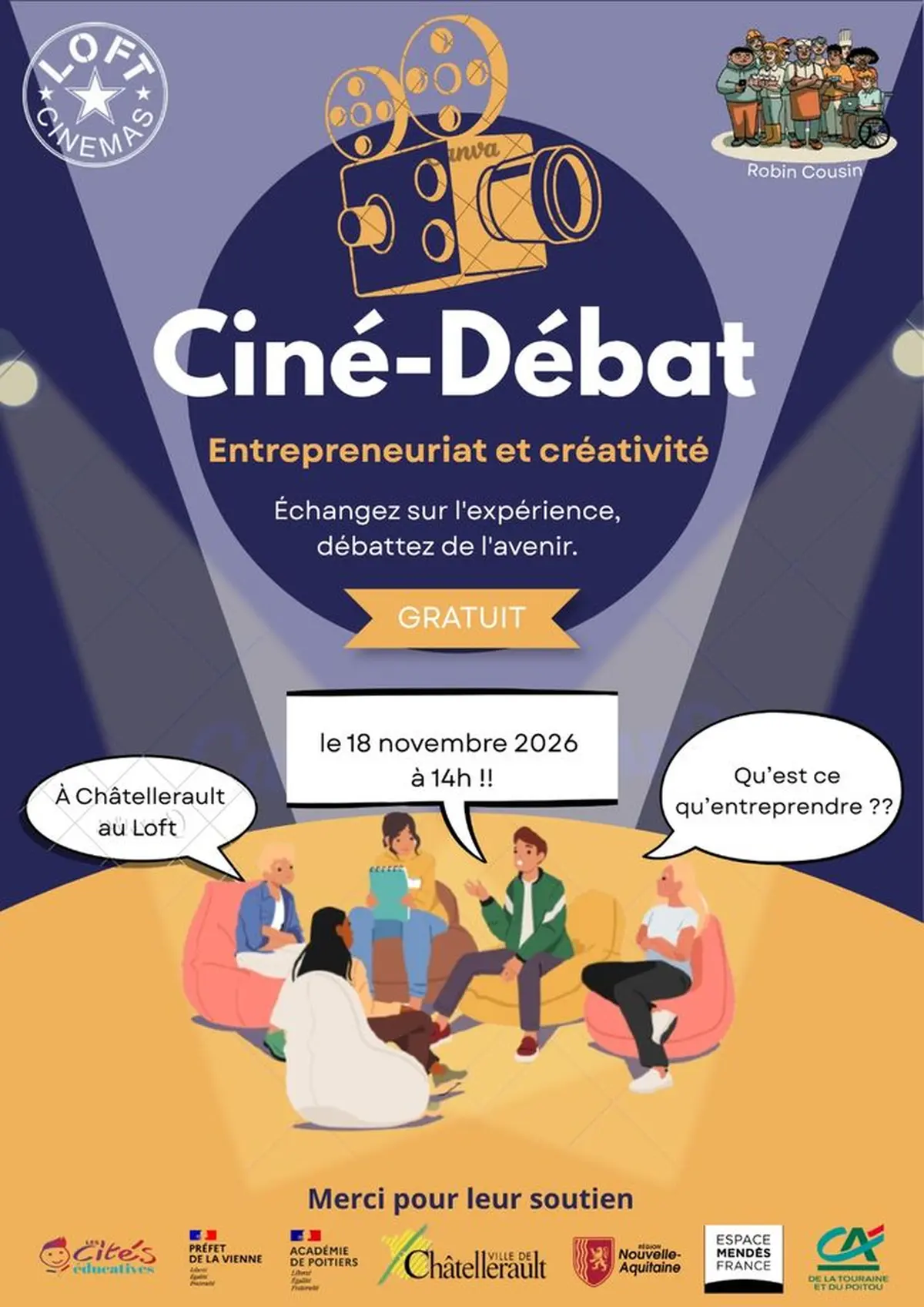 Ciné-débat Entrepreneuriat & Créativité - 2ème édition 2026