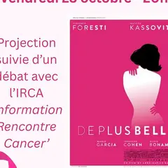 CINE DEBAT OCTOBRE ROSE DE PLUS BELLE AVEC L'IRCa