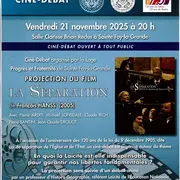 Ciné-Débat organisé par la Loge Progrès et Fraternité de Sainte-Foy-La-Grande