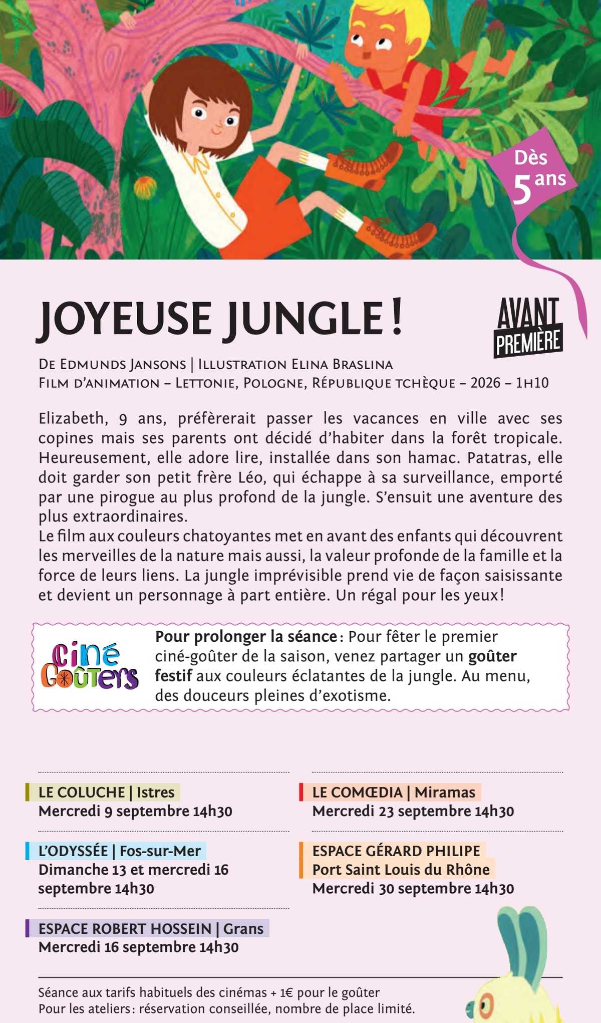 Ciné goûter Joyeuse Jungle