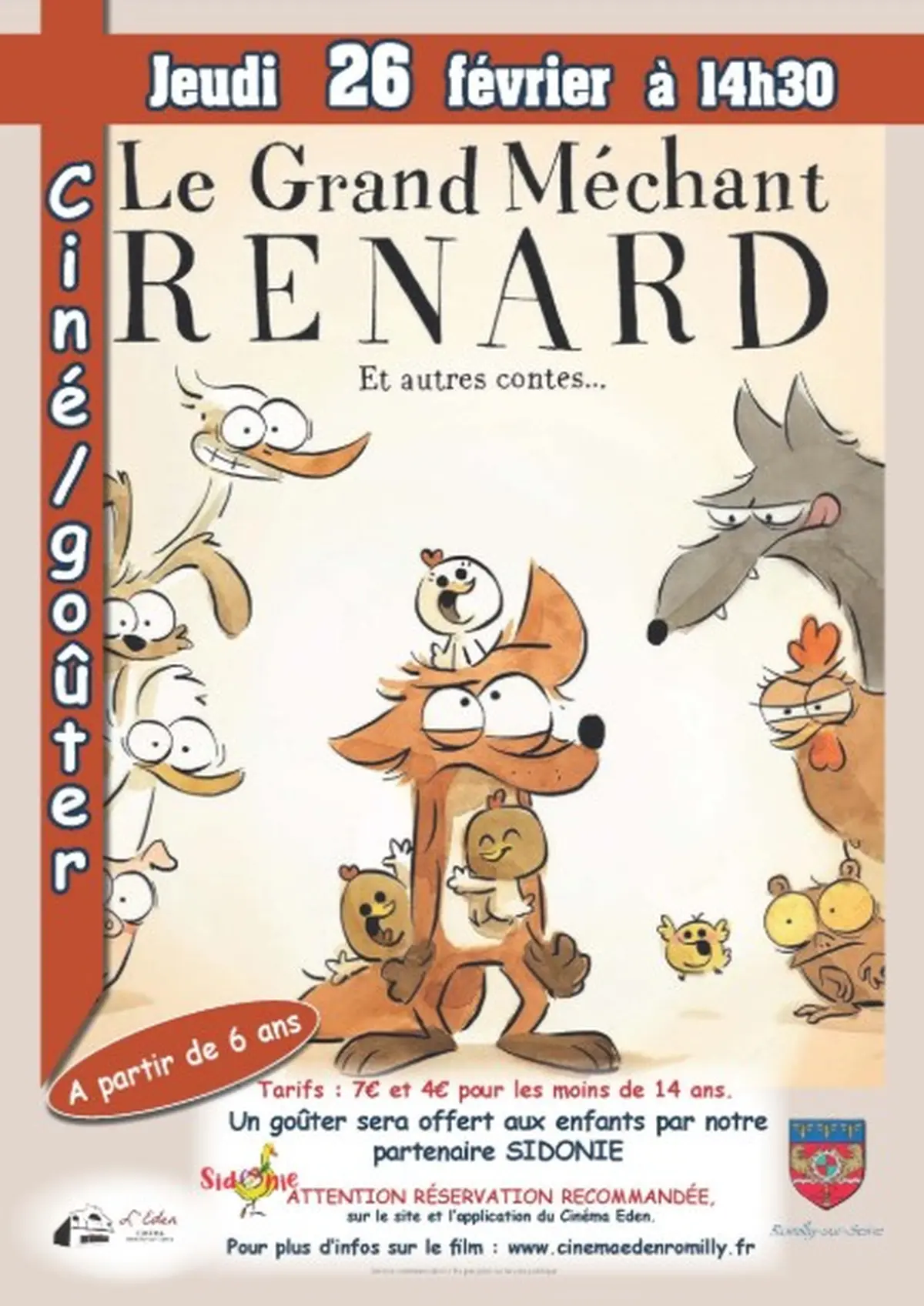 Ciné-goûter - 'Le grand méchant renard et autres contes…' au Musée Camille Claudel de Nogent-sur-Seine