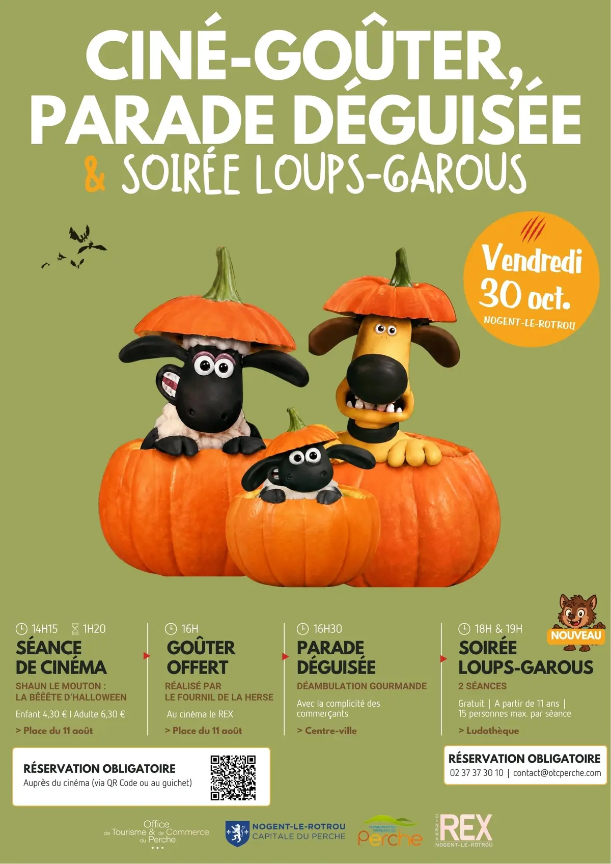 Ciné-goûter, parade déguisée & soirée loups-garous