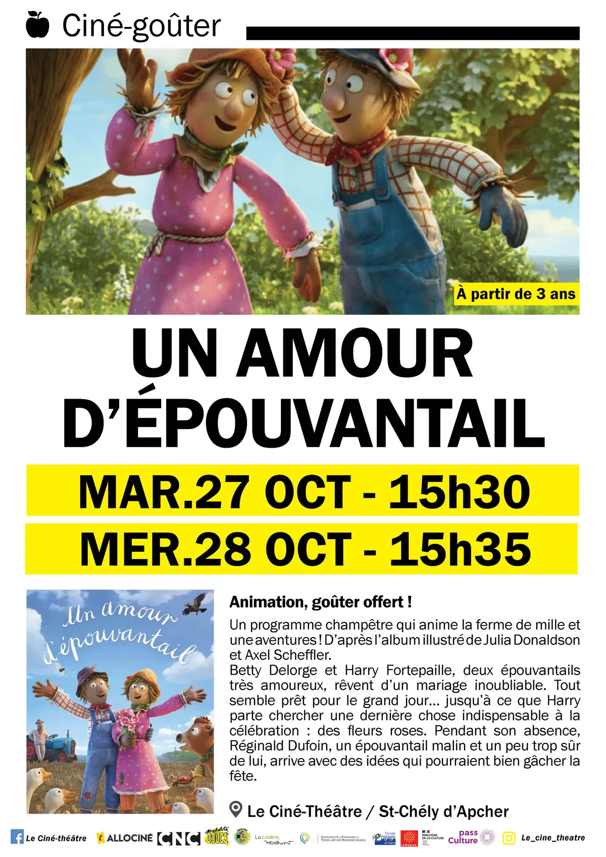 Ciné-Goûter -Un Amour D'Epouventail