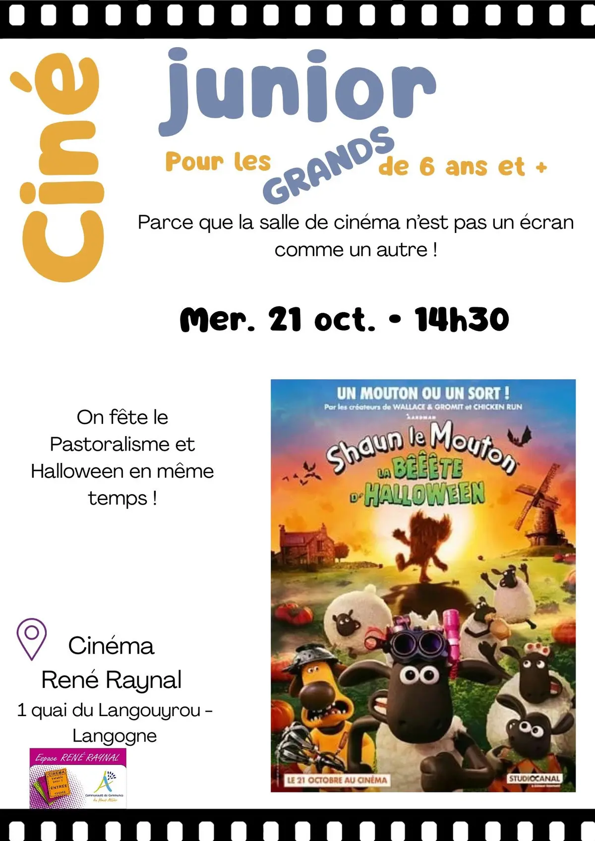 Ciné Junior - Shaun Le Mouton La Bêêête D'Halloween