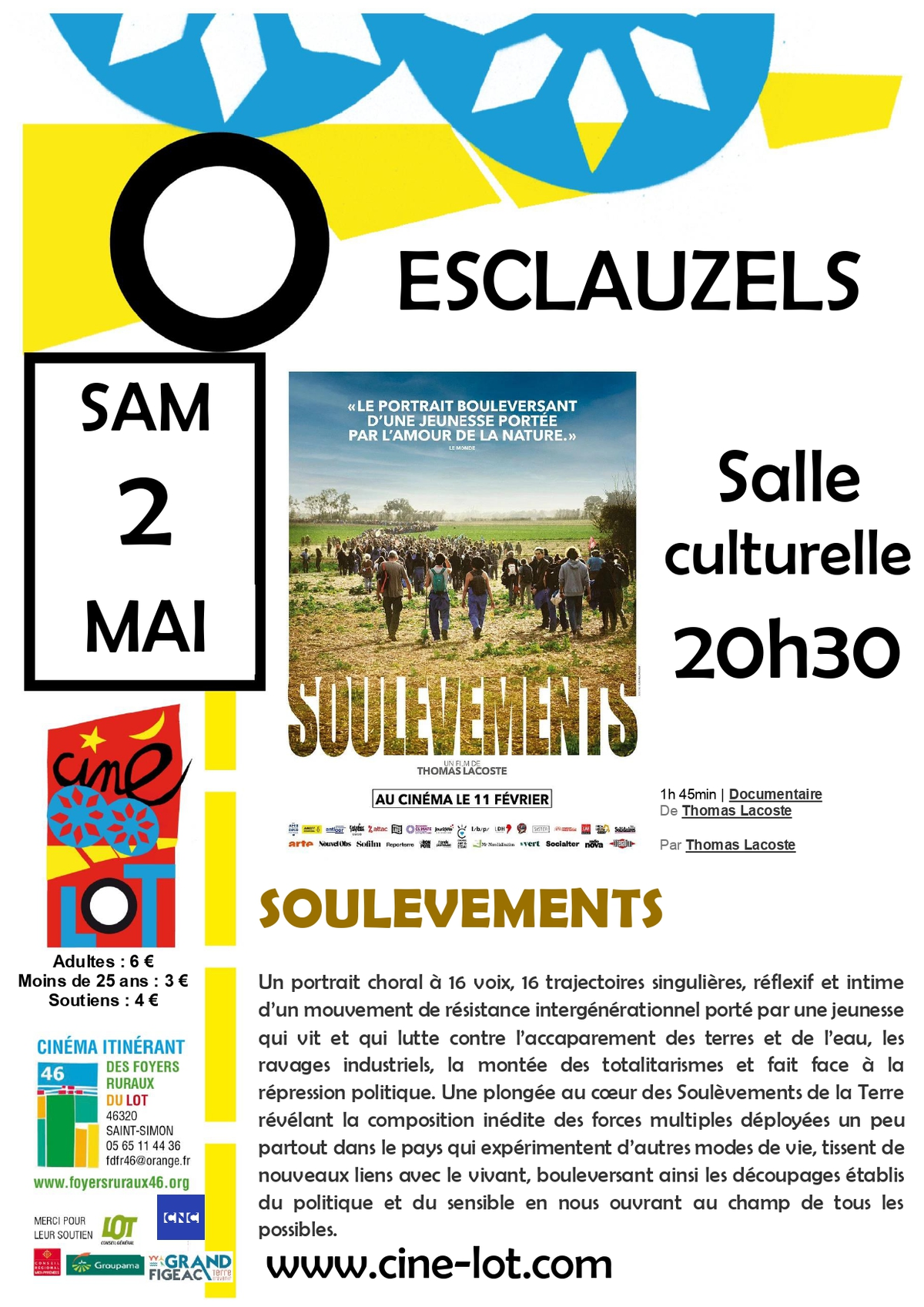 Ciné-Lot à Esclauzels: Soulèvements