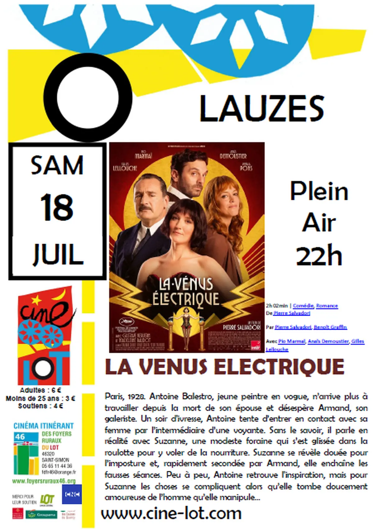 Ciné Lot à Lauzès, séance en plein air