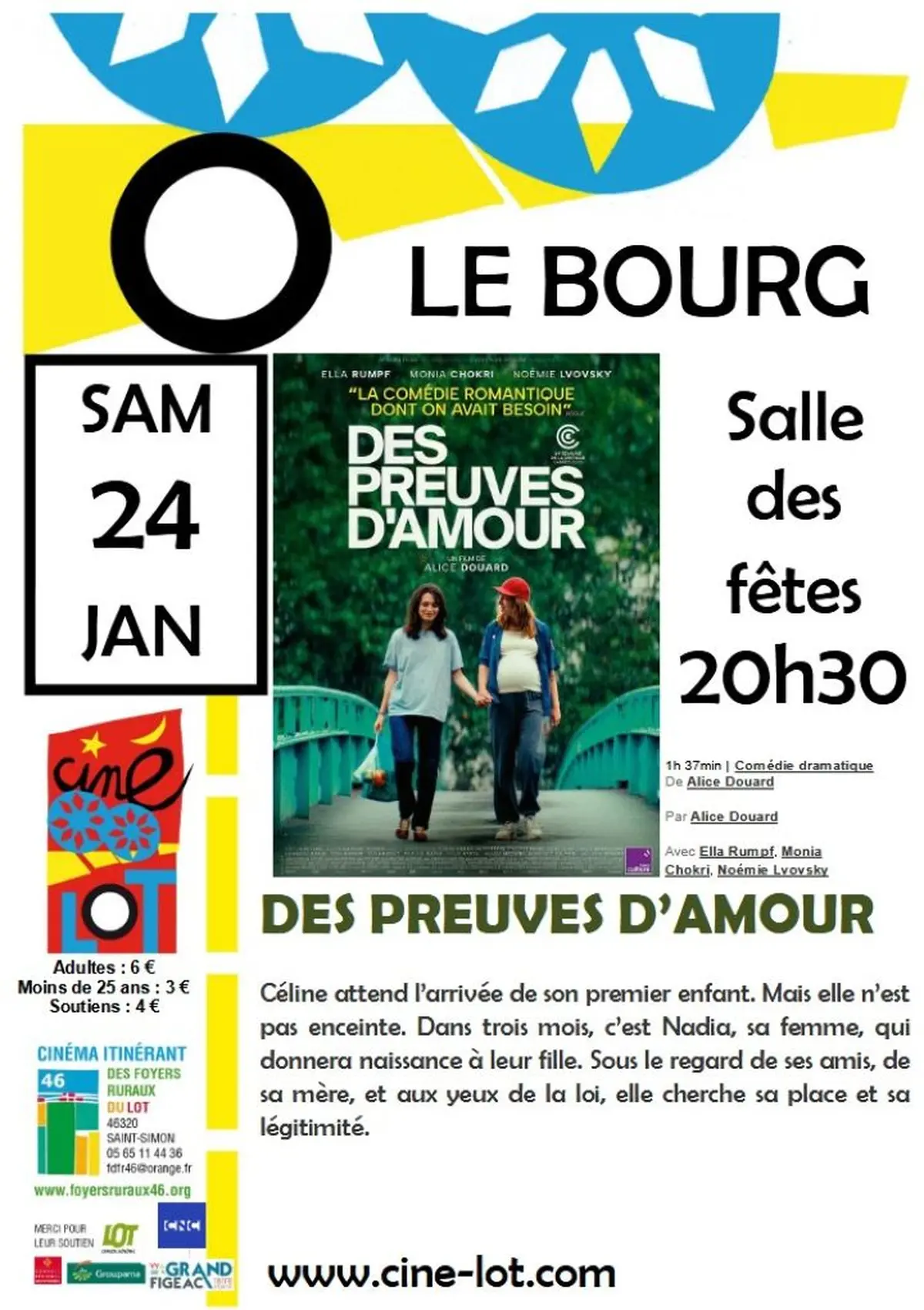 Ciné-lot  à Le Bourg : des preuves d'Amour