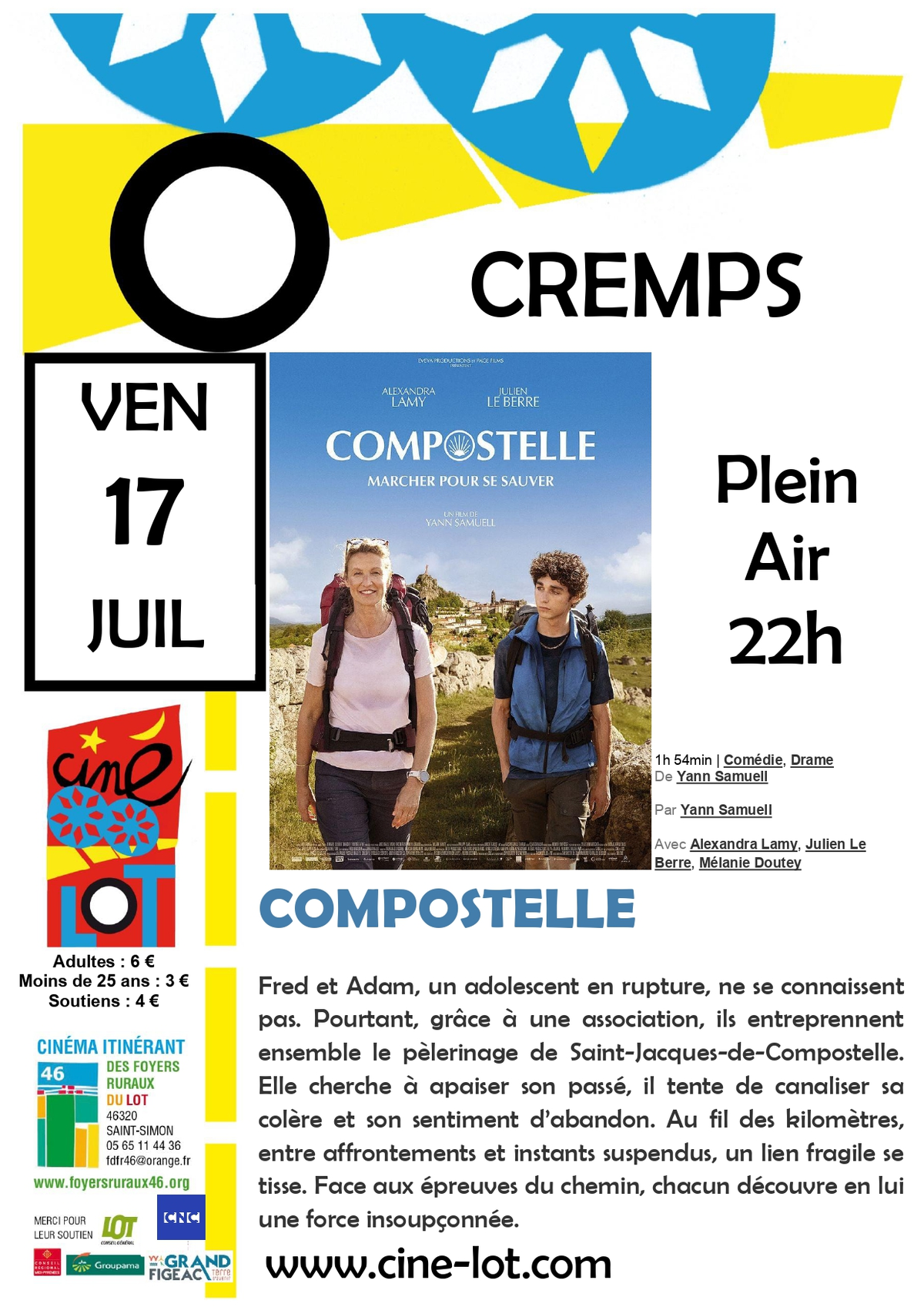 Ciné-Lot en plein air : Compostelle