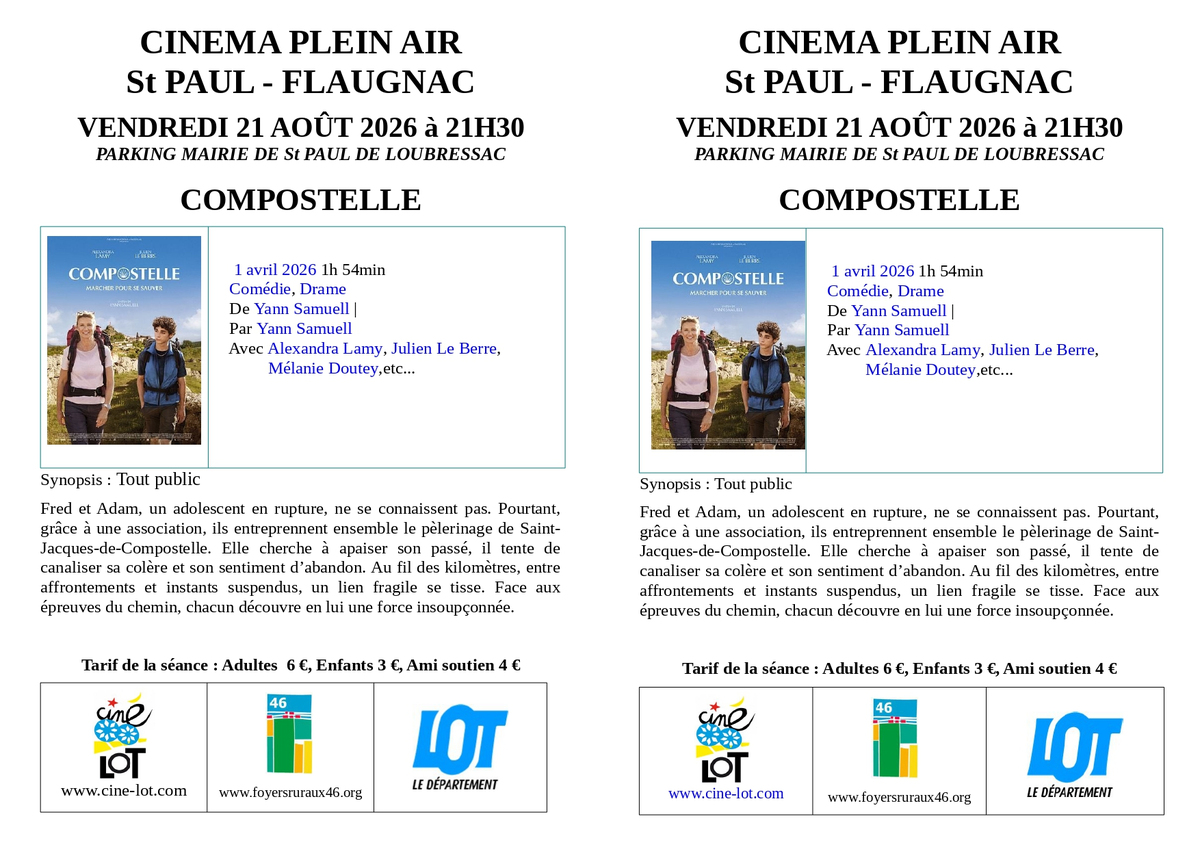 Ciné-Lot en plein air : Compostelle