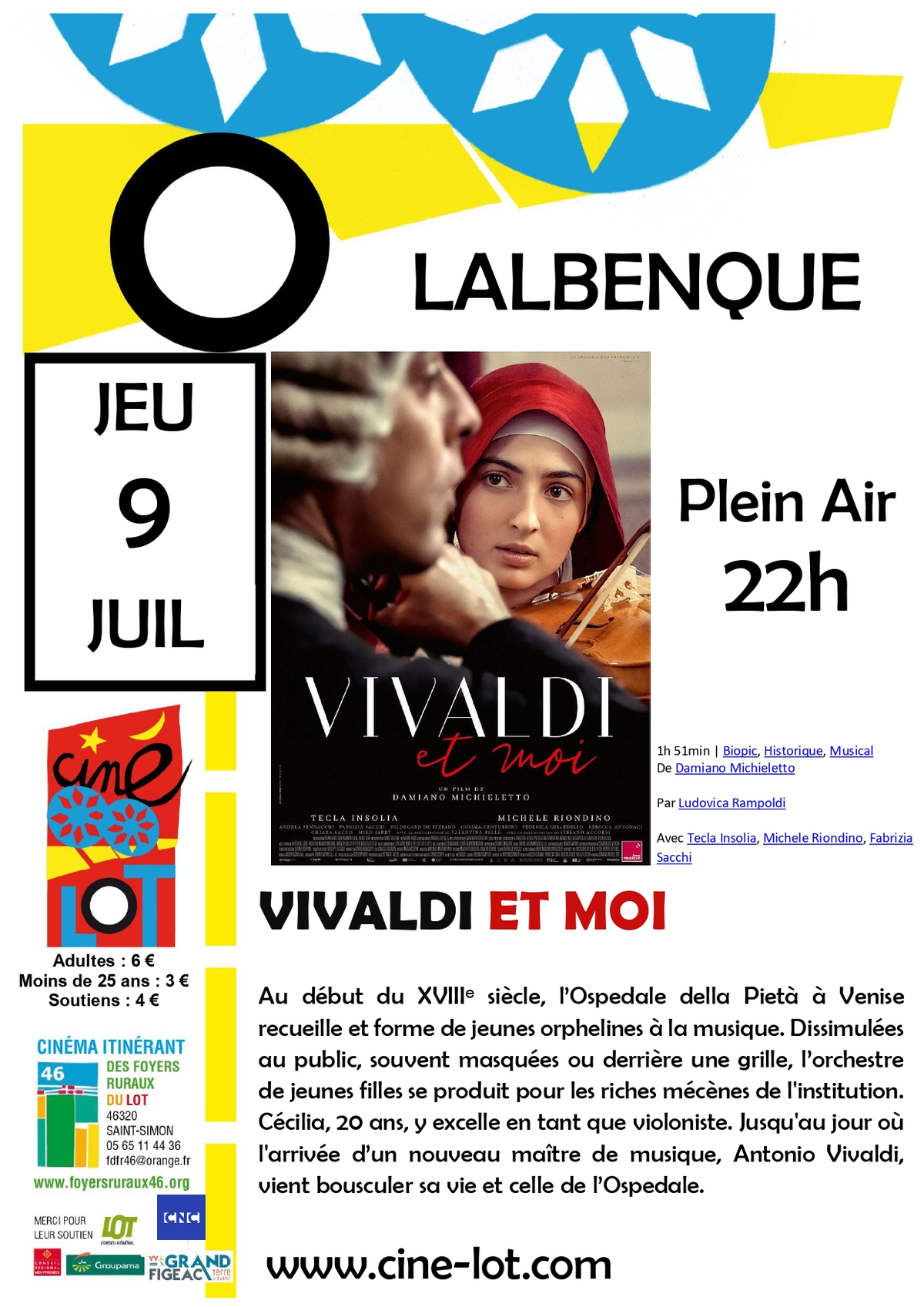Ciné-Lot en plein air : Vivaldi et moi
