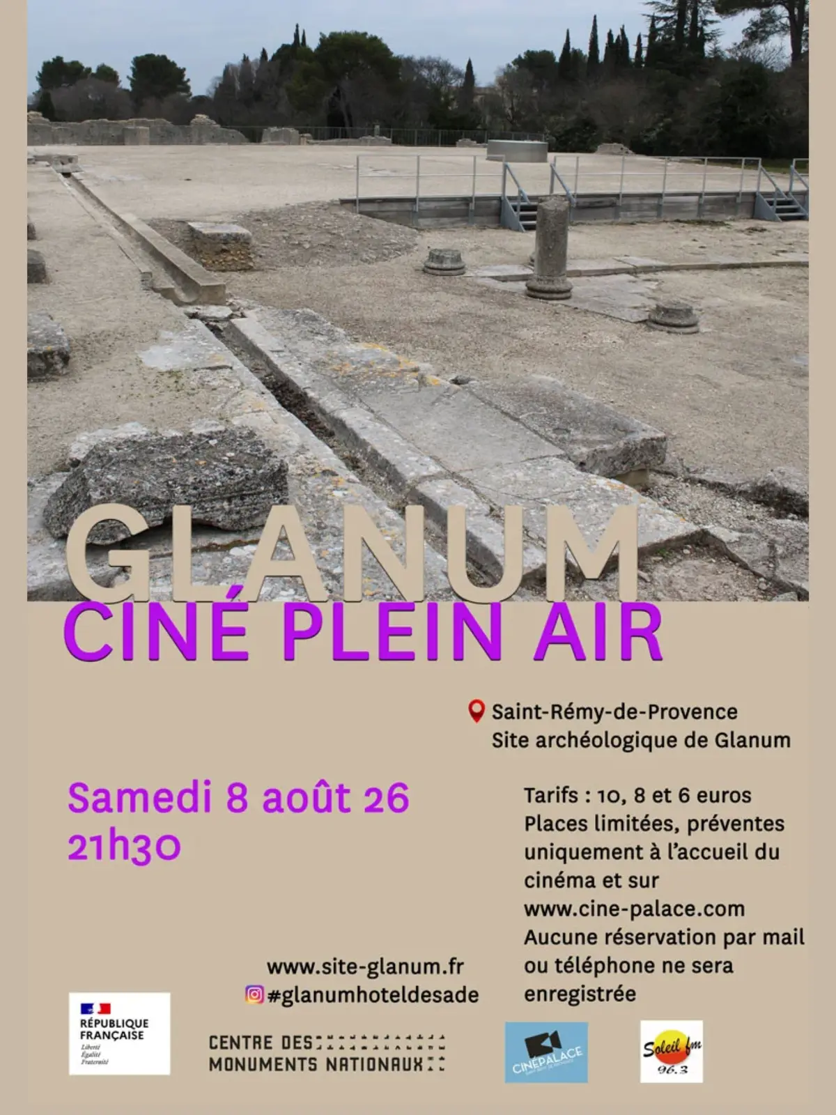 Ciné plein air à Glanum