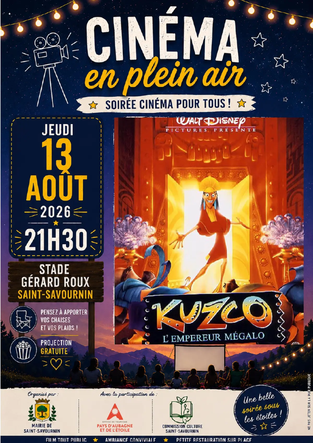 Ciné plein air - Kuzco, l'empereur mégalo