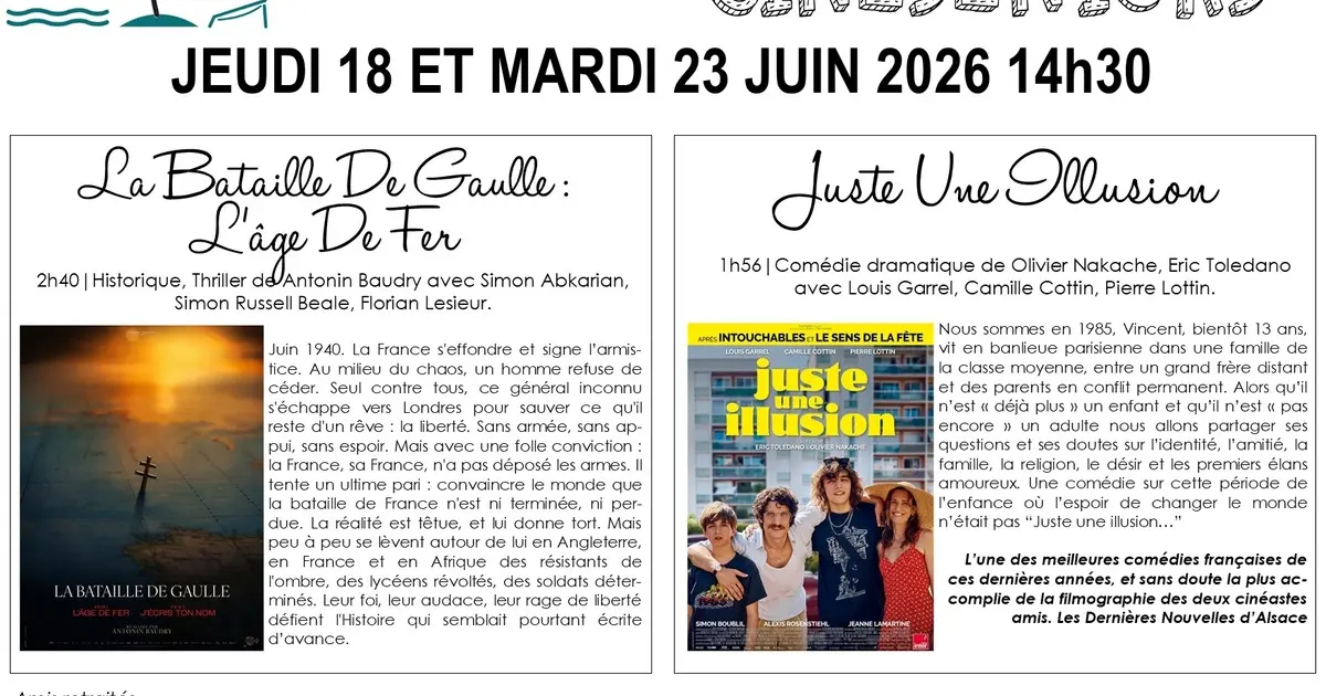 Ciné Seniors "La Bataille de Gaulle - L'âge de fer" ou "Juste une illusion"