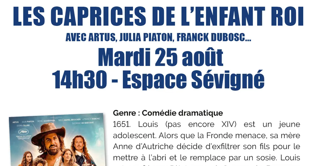 Ciné Seniors - Les Caprices de l’Enfant Roi