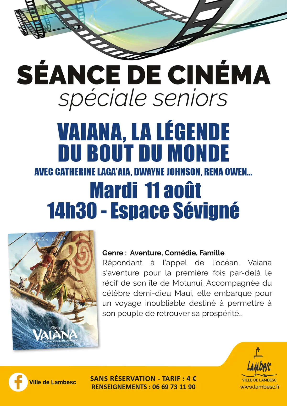 Ciné Seniors - Vaiana, la légende du bout du monde