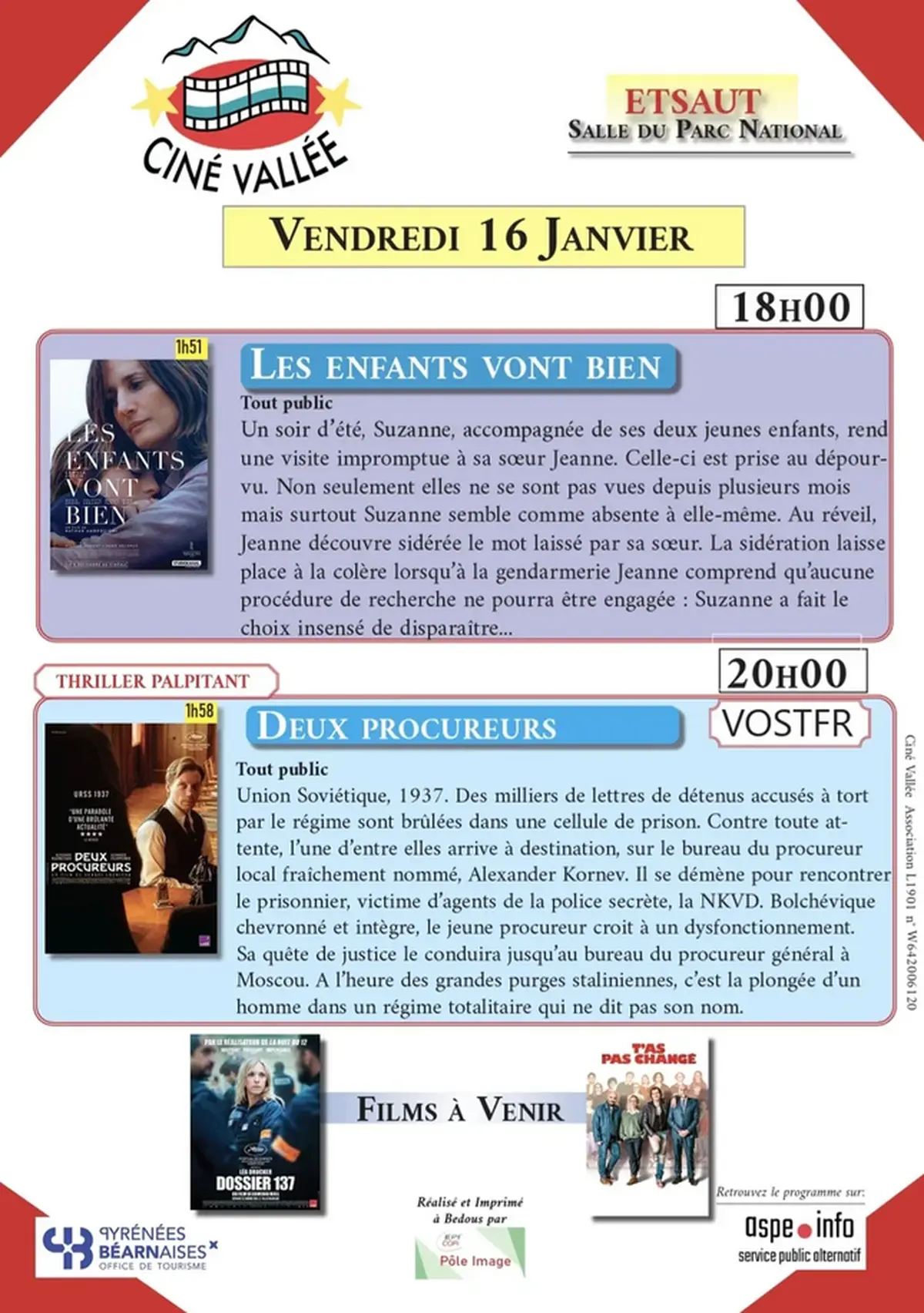 Ciné vallée : Les enfants vont bien