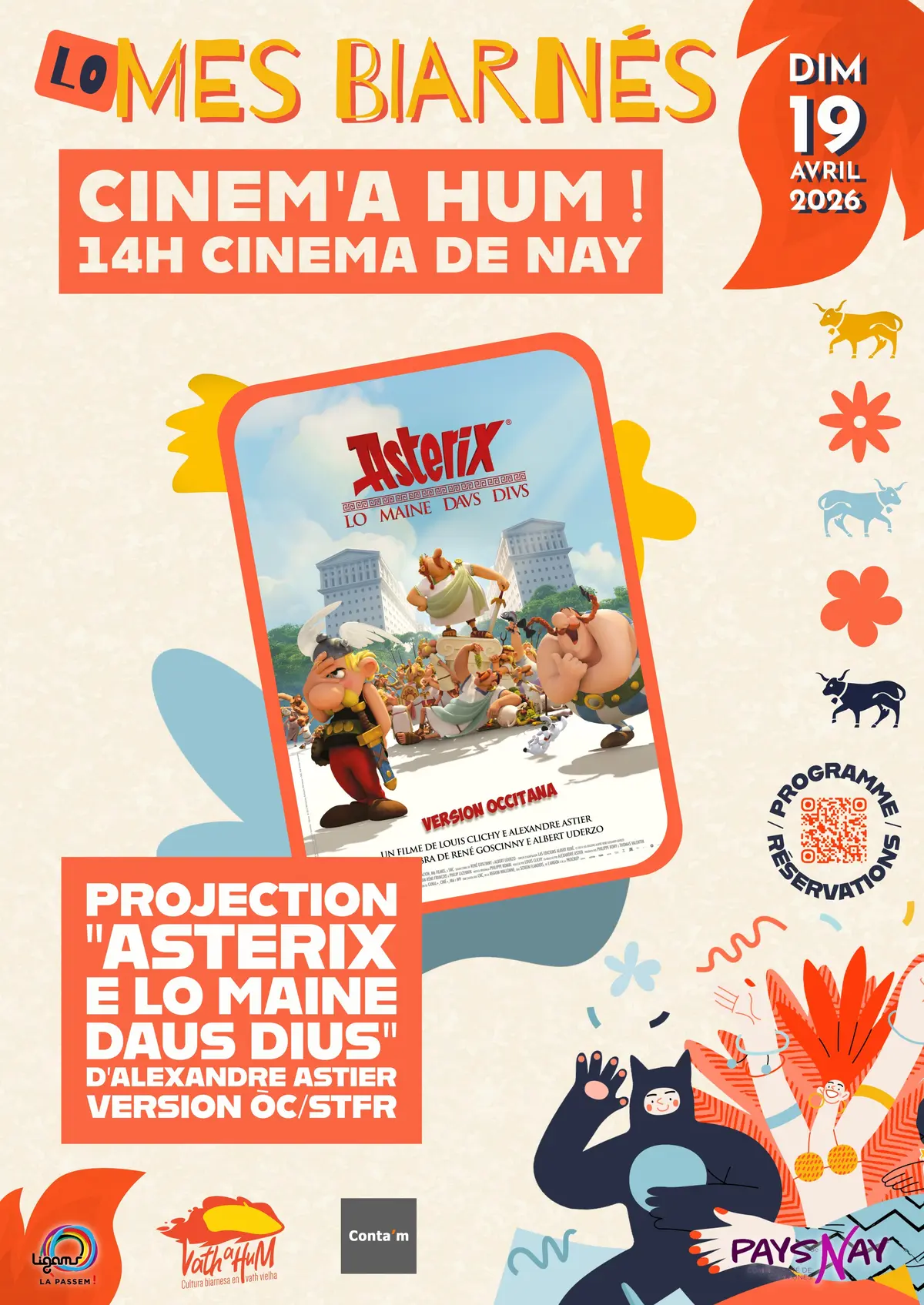 CINEM'A HUM! Projection ASTERIX  E LO MAINE DAUS DIUS + Atelier de Doublage