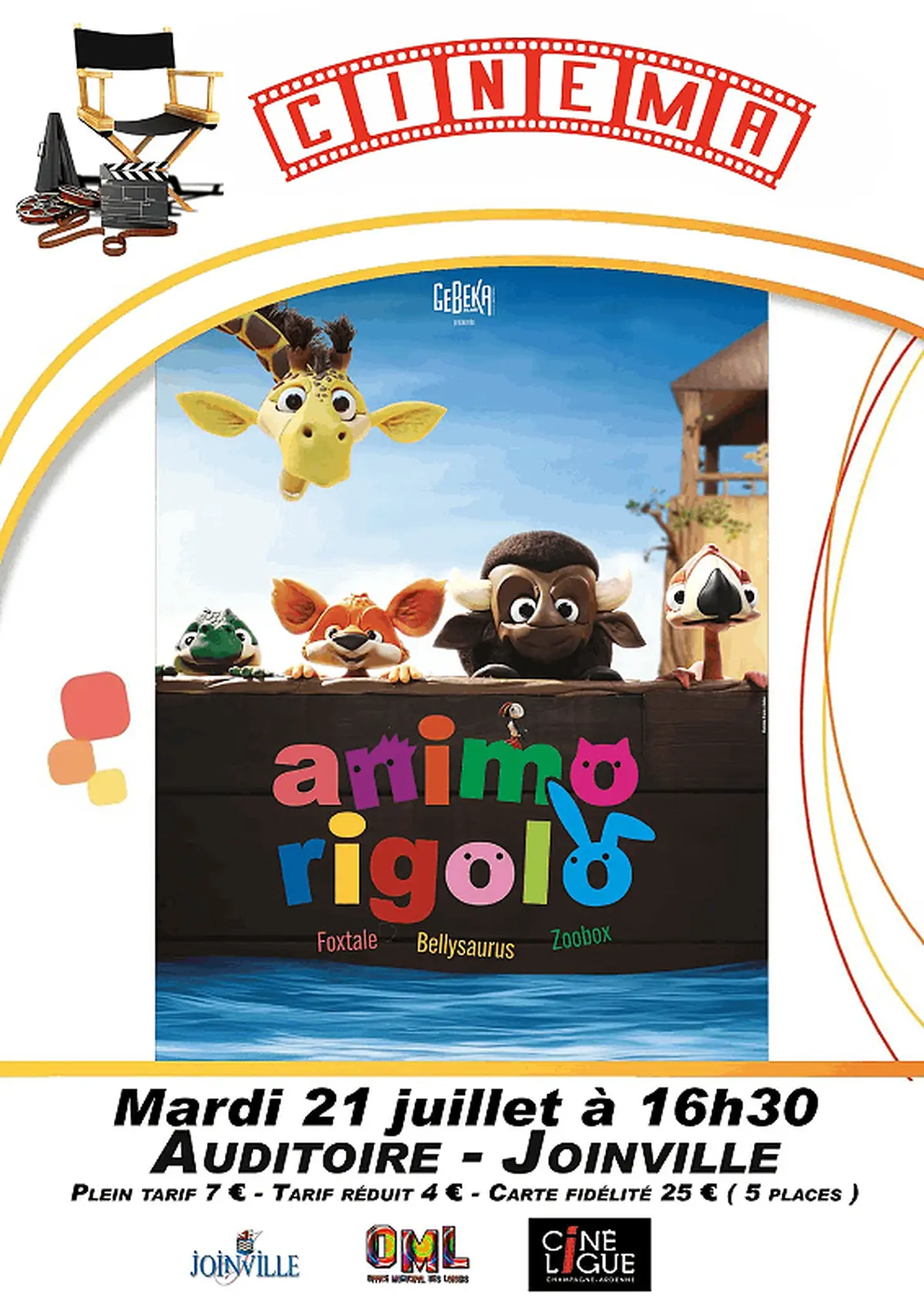 Cinéma à l'auditoire - Animo Rigolo