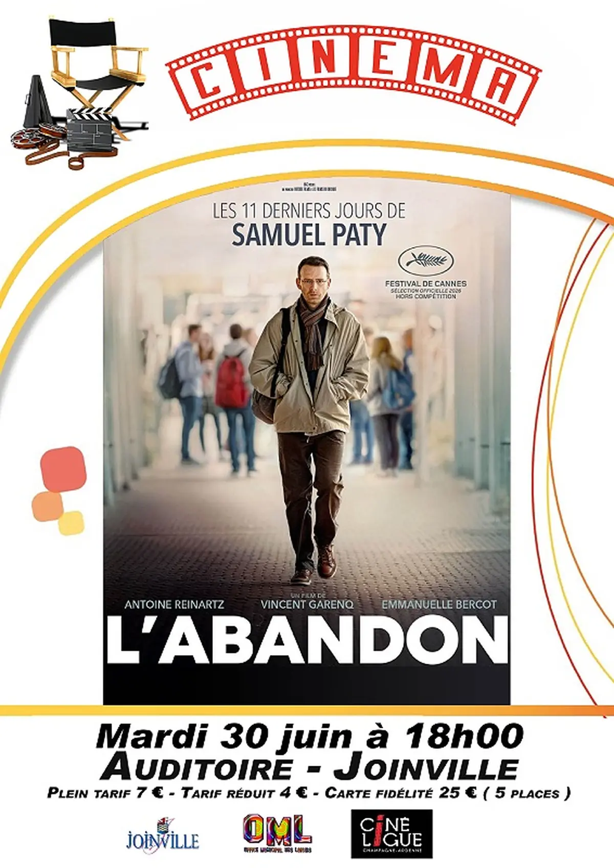 Cinéma à l'auditoire de Joinville L'abandon